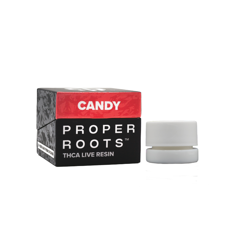 PRE-ORDER: Proper Roots THCA Live Resin Badder 1G (Case of 6) / CANDY (H) Lemon Cherry Gelato